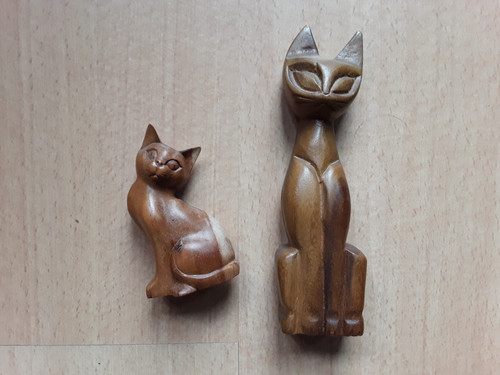 Holzfiguren katzen - 2,
