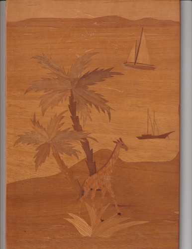 Intarsien bild giraffe meer - bild,