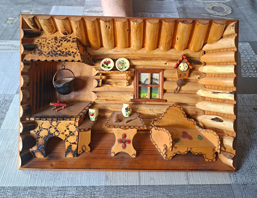 Holz wandbild relief - holz,