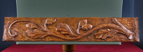 Wanddeko holzrelief eichenlaub - holzrelief,