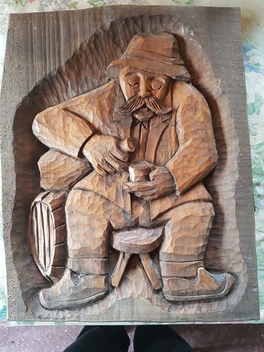 Holzbild holzschntzerei relief - holzbild,