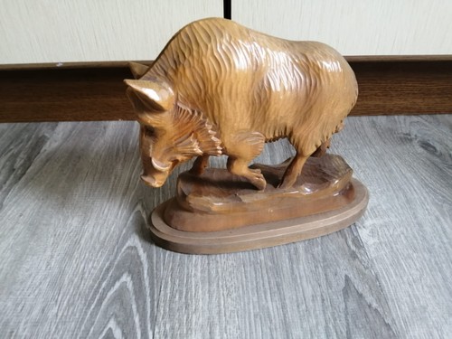 Holzfigur wildschwein - holzfigur,