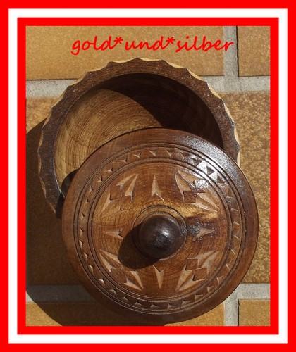 Holzdose mit deckel schmuck - mit,