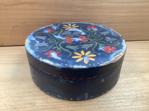Schachtel rund handbemalt - rund,