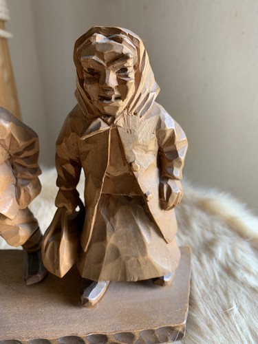 Holzfigur altes ehepaar - holzfigur,