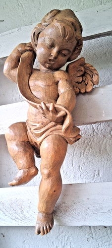 Holzengel 40cm geschnitzt