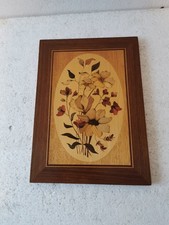 Holz Intarsien Bild Vintage