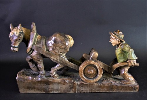 Bauer mit pferd holz - bauer,