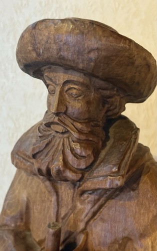 Große holzfigur wanderer - große,