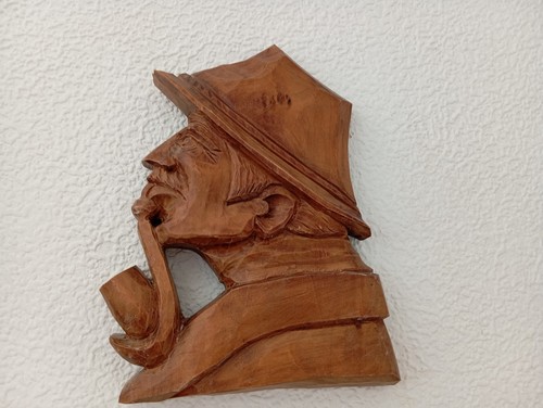 Holzbild handgeschnitzt bauer - handgeschnitzt,