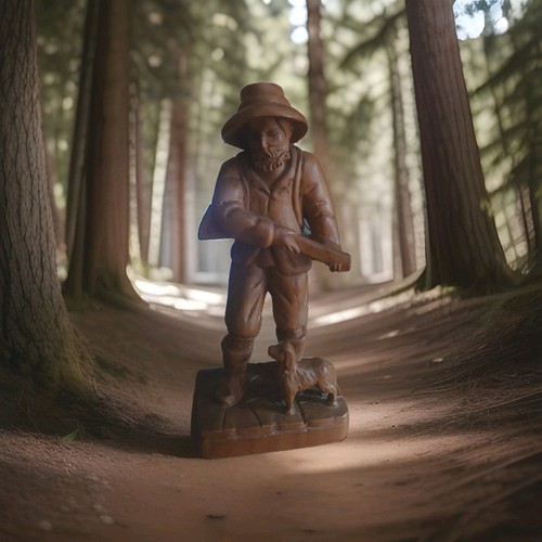 Holzfigur der jäger - holzfigur, ,,der