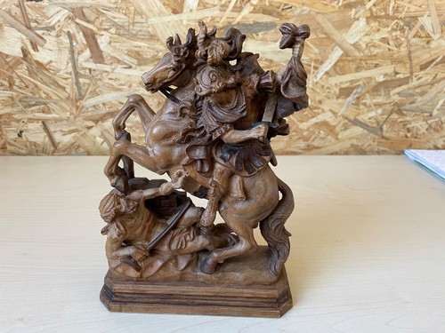 Holzfigur heiliger martin - heiliger,