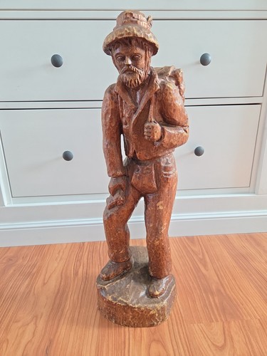 Alte geschnitzte holzfigur - geschnitzte,