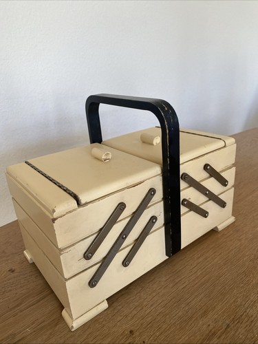 Nähkästchen vintage holz - nähkästchen,