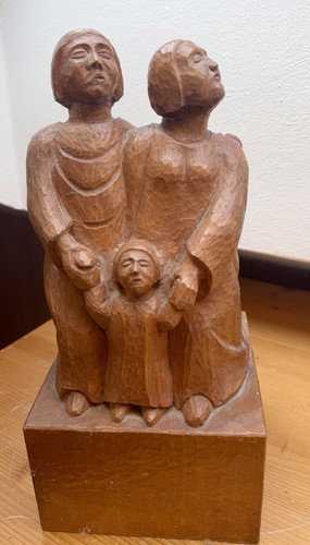 Handgeschnitzte holzskulptur - handgeschnitzte,
