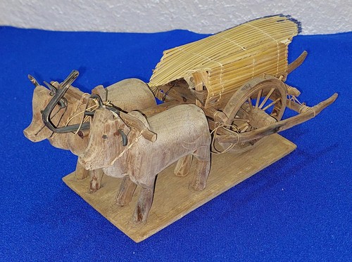 Vintage ochsengespann mit - ochsengespann,